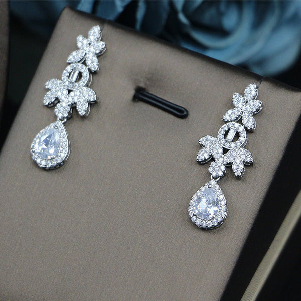 Elite Luxury Bridal Jewelry Set  Necklace, Earrings, Bracelet & Ring